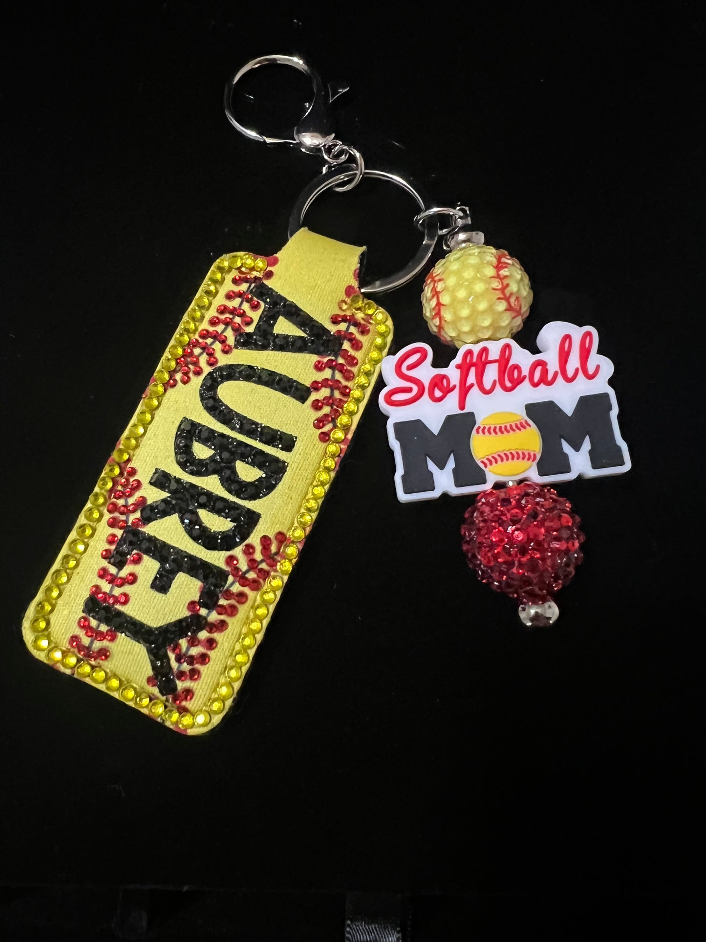 Softball Mom Keychain